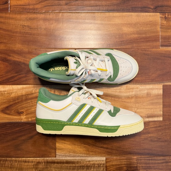 SOLD❗️- Adidas Rivalry Low 86 Crew Green/Hazy Yellow FZ6318 - Size 12.5 - Picture 3 of 16